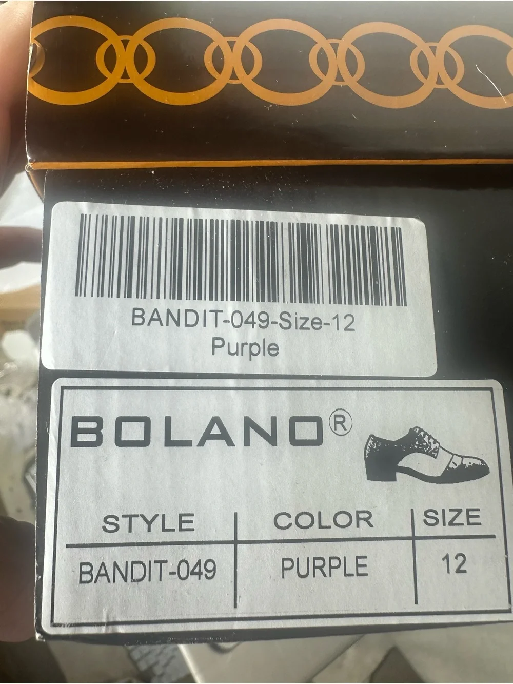 Bolano Bandit-049 Purple Faux Leather Men's Dress Oxford Shoes Size 12 Lace-Up